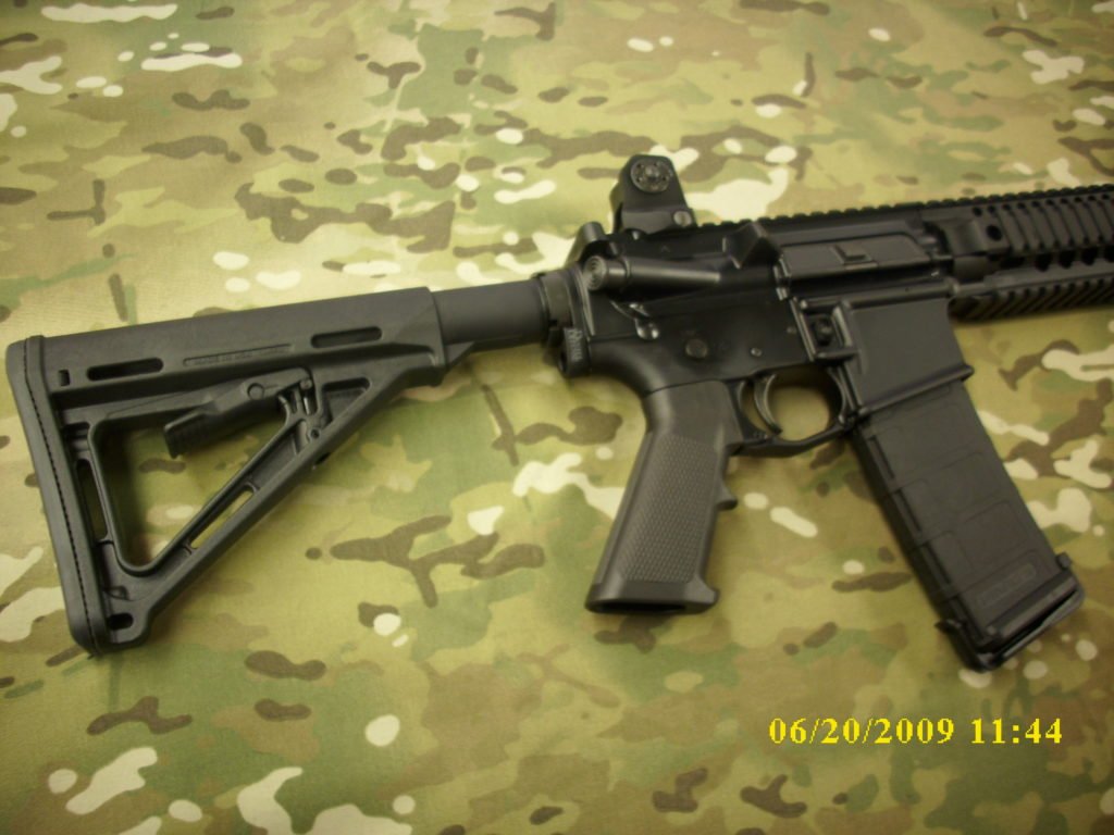 Rifle set up on a bipod